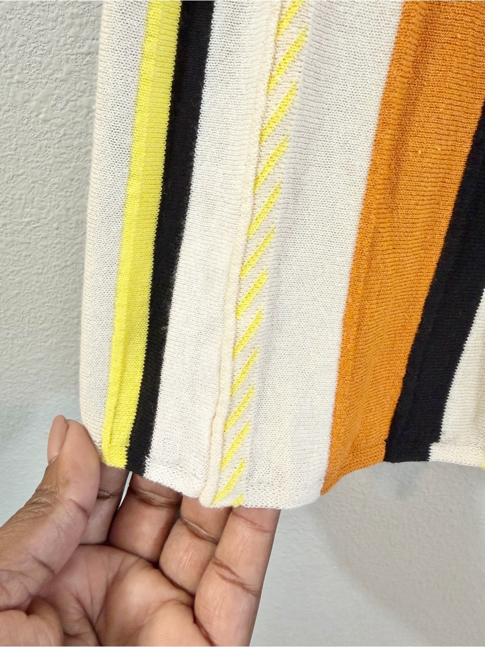 Rodebjer Marika Striped Midi Skirt Size M Brown Orange Cream High Waist Designer - Picture 11 of 12